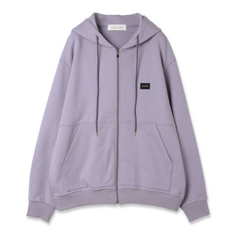 【残り一点】French Terry Embroidery Patch Zip Up Hoodie