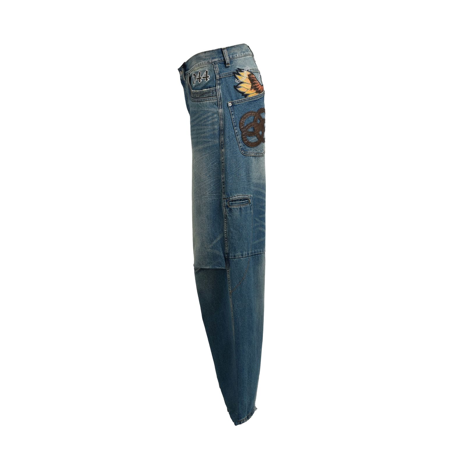 【残り一点】Chain Eagle Patch Denim Pants