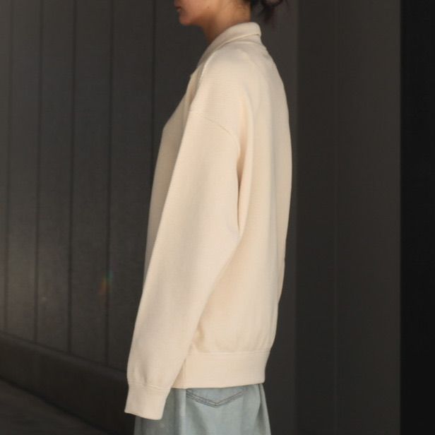 【残り一点】Moss Stitch Half Zip Polo