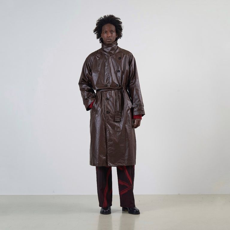 Nylon Covered Trench Coat 折る YOKE