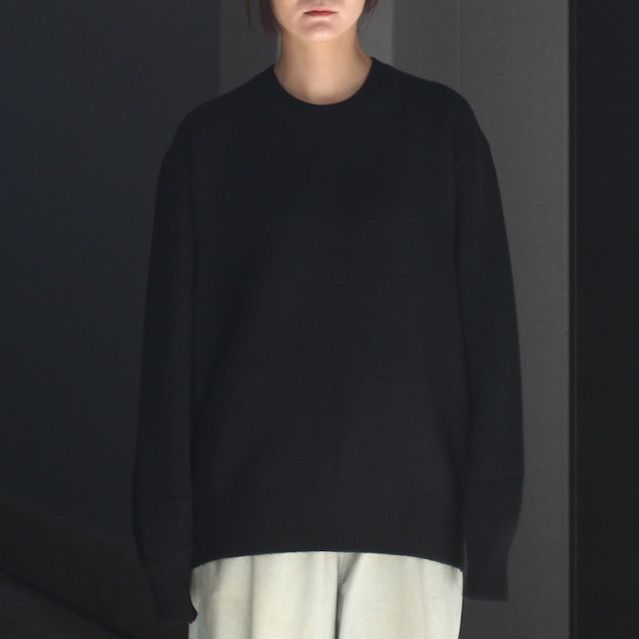 【残りわずか】Extra Fine Wool Warm Knit Crew Neck LS