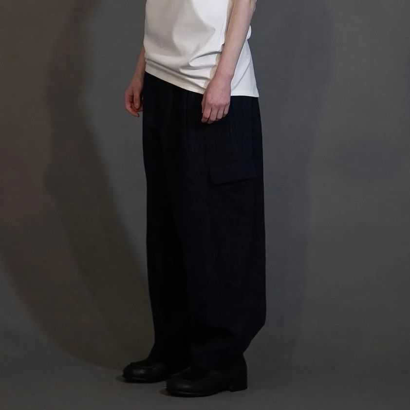 美品 my beautiful landlet ウール コットン 黒 日本製 my beautiful landlet - 【残り一点】ボイルドコットンウール