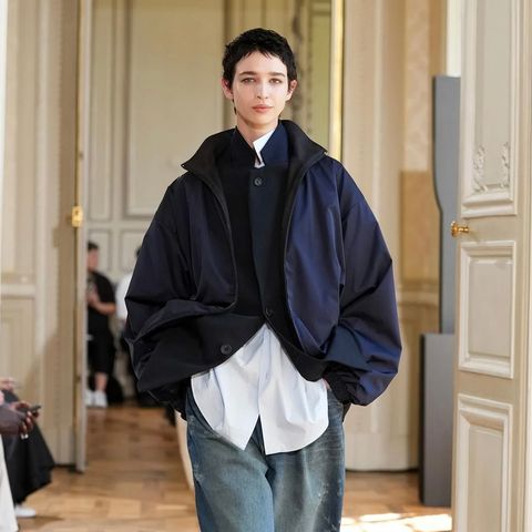 【残り一点】Silk Back Stand Collar Zip Jacket