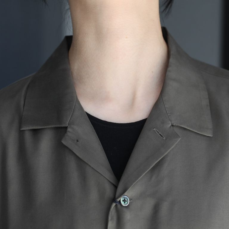 ssstein - 【残りわずか】Oversized Cupro Open Collar SS Shirt  