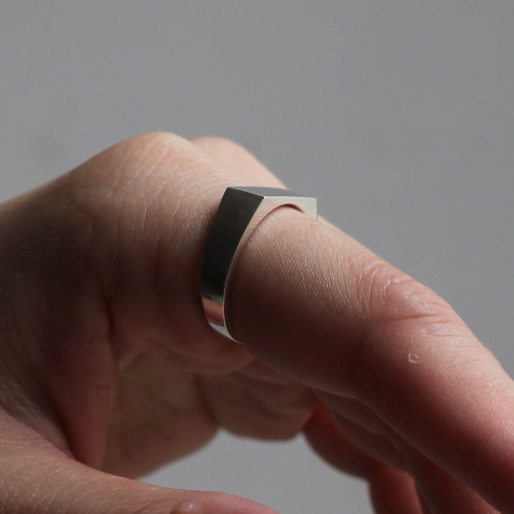 【残り一点】Square Ring_6.1mm(SILVER)