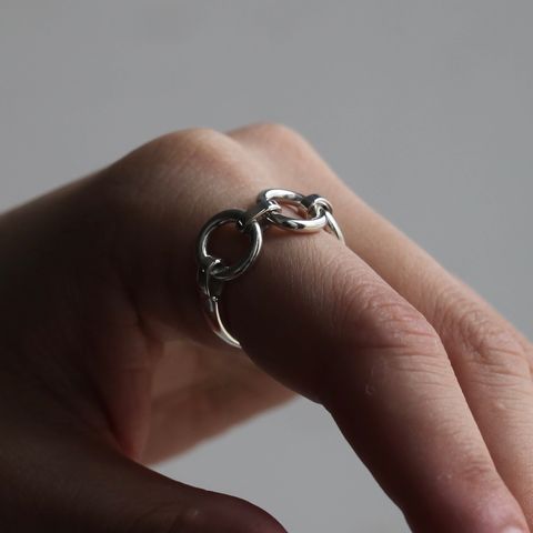【お取り寄せ注文可能】Circle Chain Ring Small(SILVER)