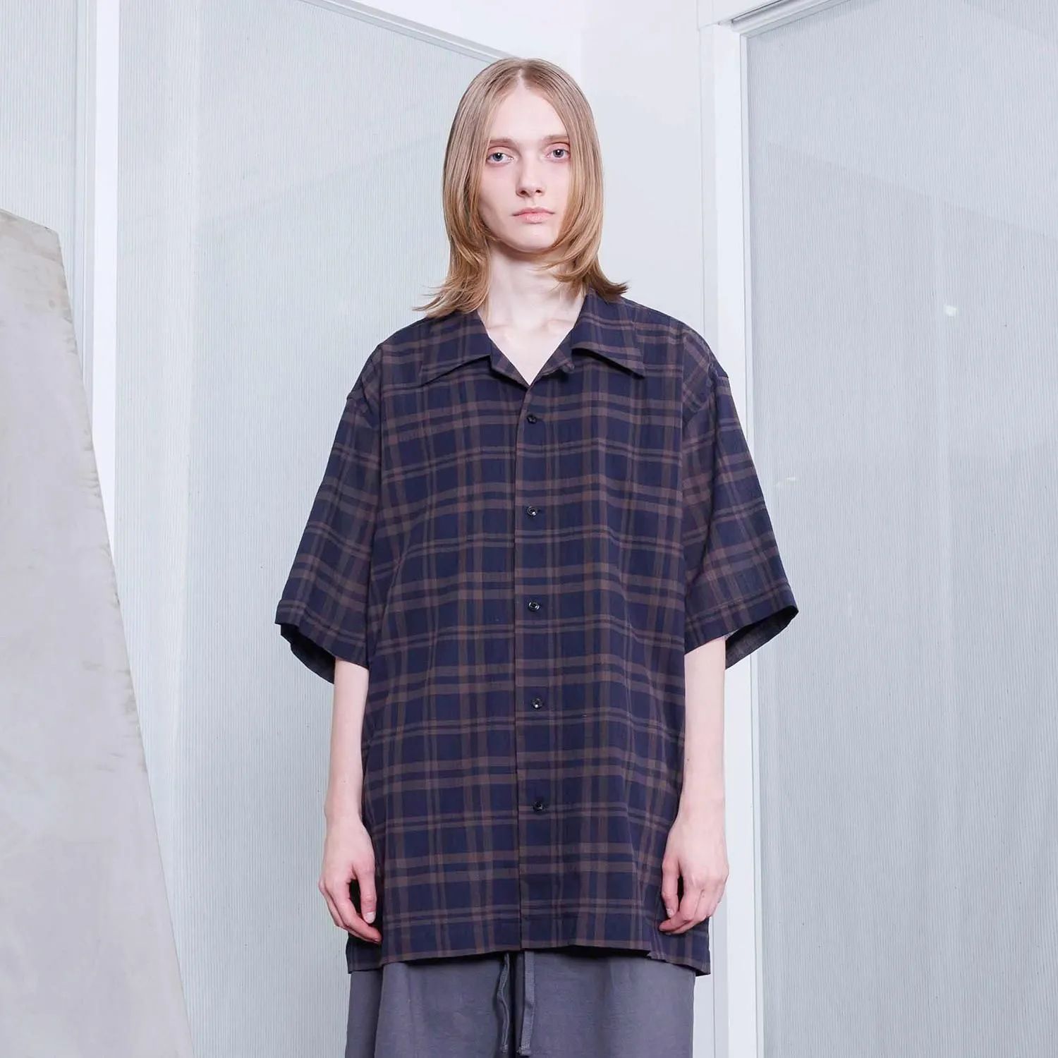 【残り一点】シアーコットンオープンカラーS/Sシャツ