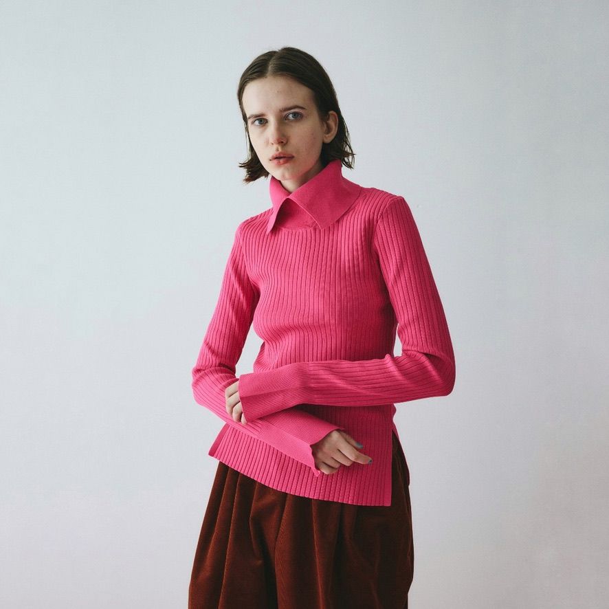 【残り一点】Stand Collar Knit Top