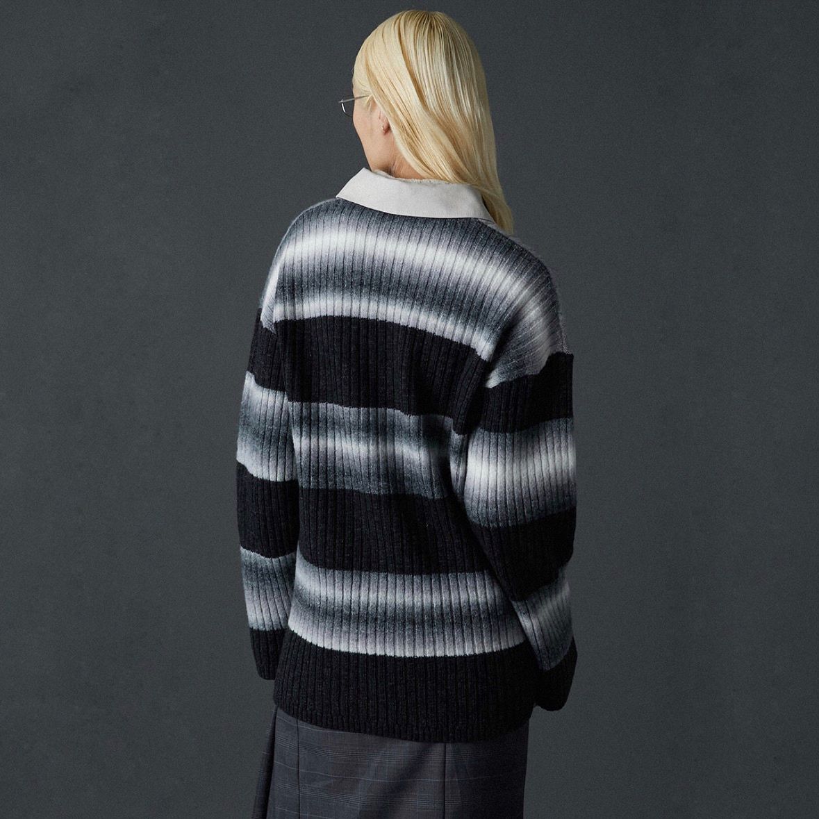 【残り一点】Blur Border Rugger Knit