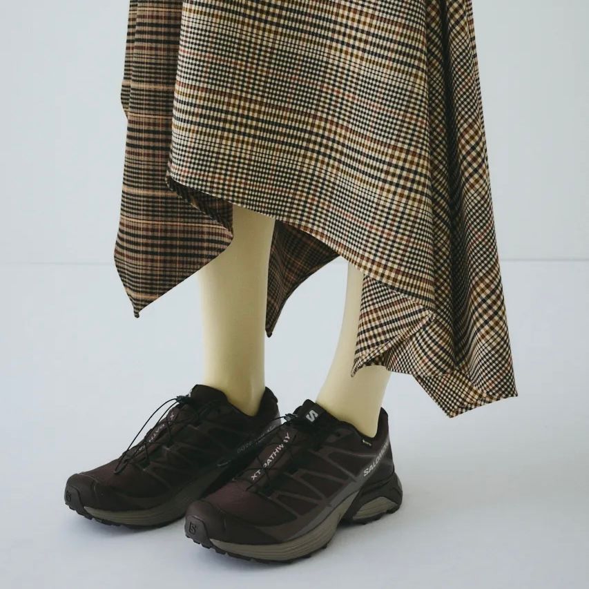 【残り一点】V Design Check Dress