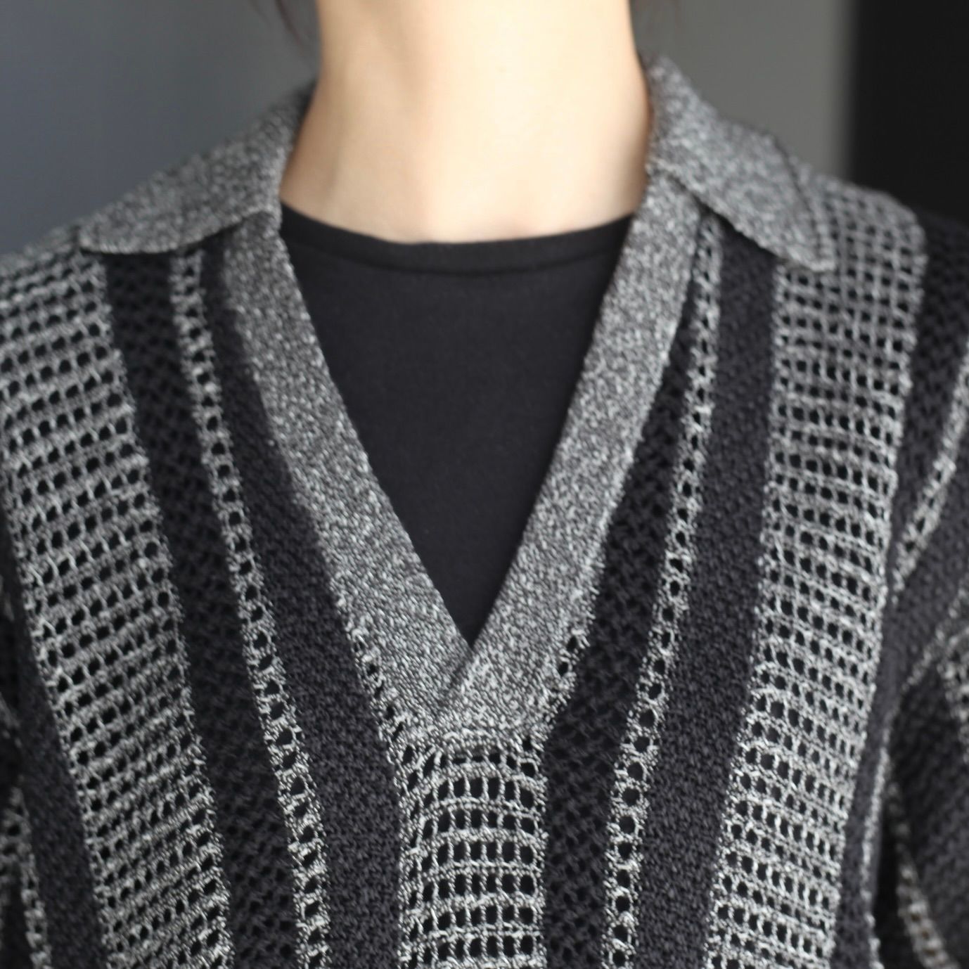 【残り一点】Detachable Collars Skipper Knit