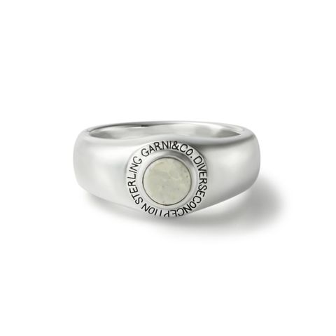 【お取り寄せ注文可能】Round Stone Ring_S(WHITE)