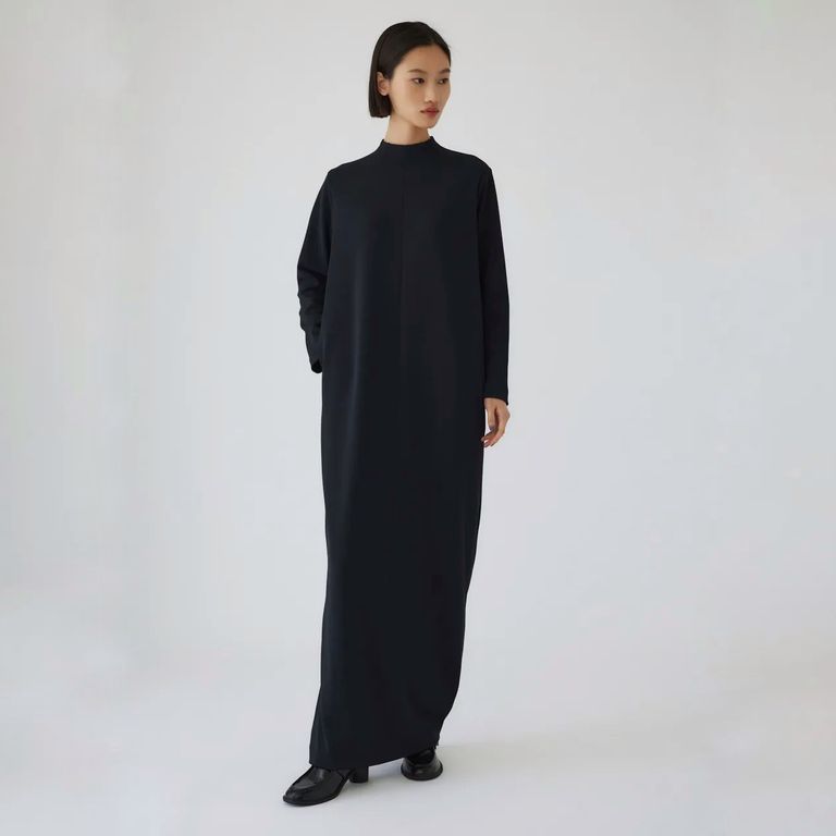 新品未使用リムアーク スカーフディテールワンピースD/NAVY38 絶つ
