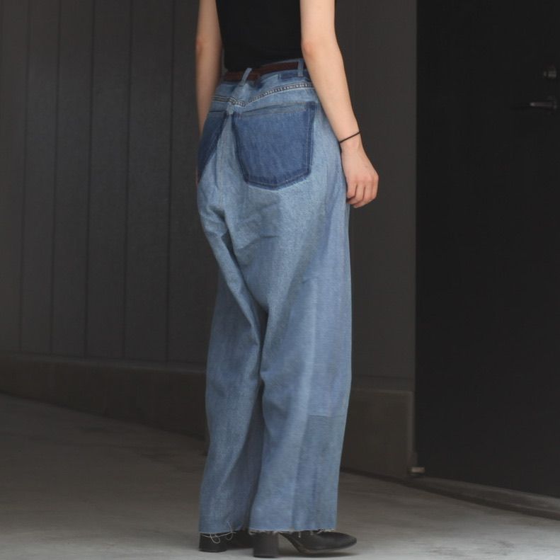【残り一点】Reconstructed Super Baggy Slacks Denim_3(L)