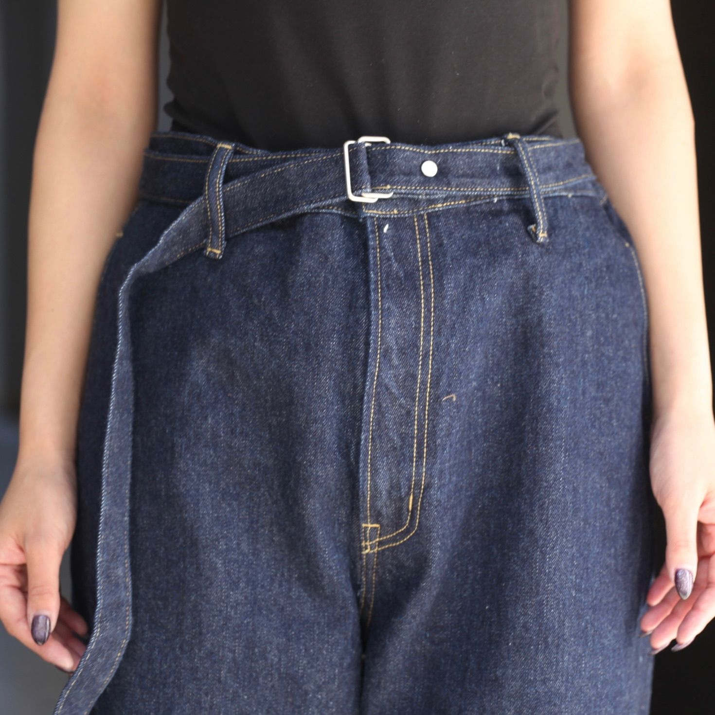 【残り一点】Belted Trousers(ONE WASH)