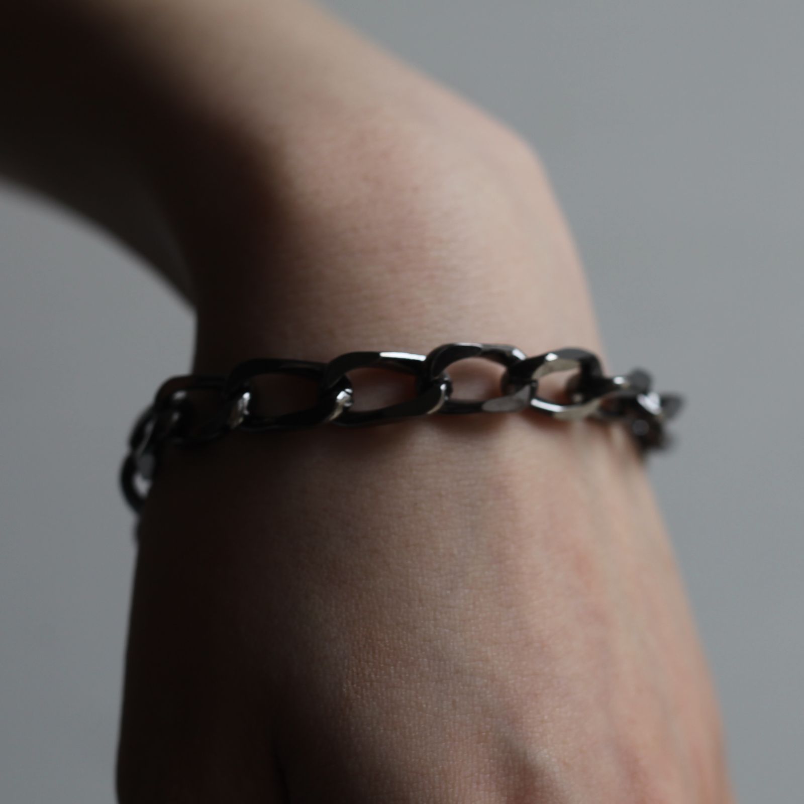 【残りわずか】Curb Chain Bracelet(BLACK)