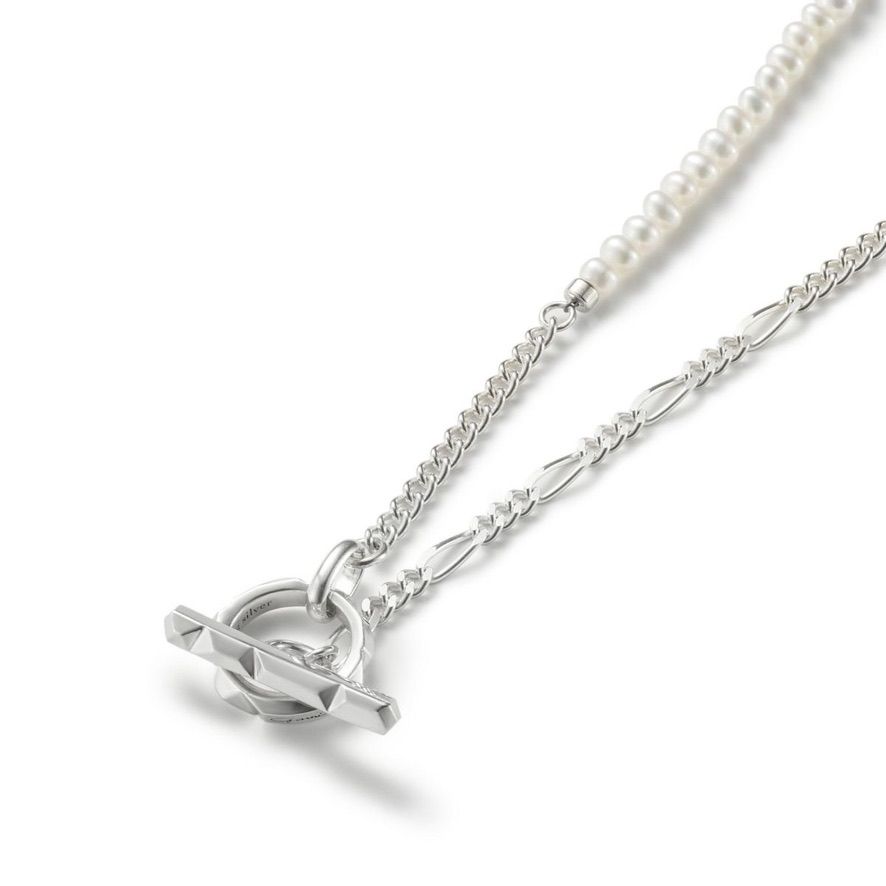 【お取り寄せ注文可能】Clash Mix Chain Necklace(WHITE)