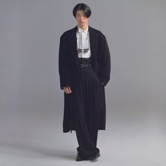 【残り一点】Draped Dart Wool Cashmere Chesterfield Coat