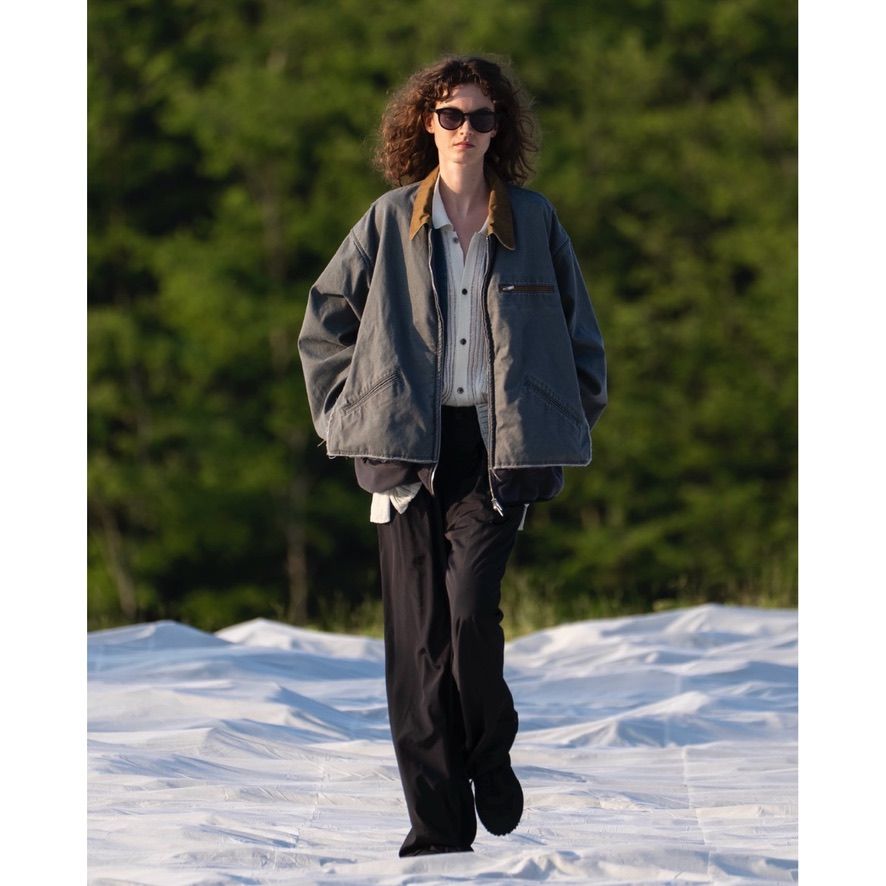 【残り一点】Rib Knit Sheer Shirt