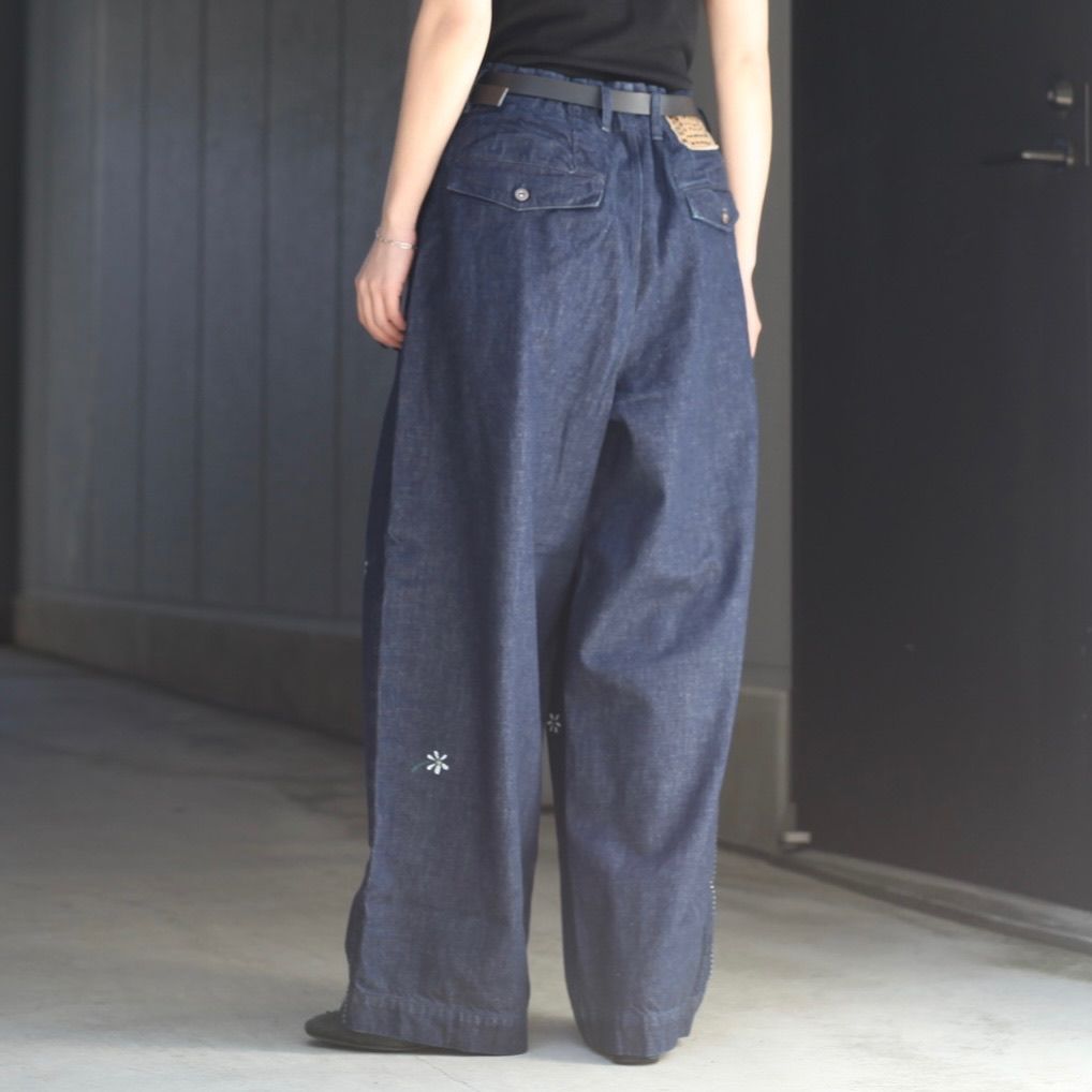 【残り一点】12.5OZワイドデニムパンツ(PRINTED_ONE WASH)