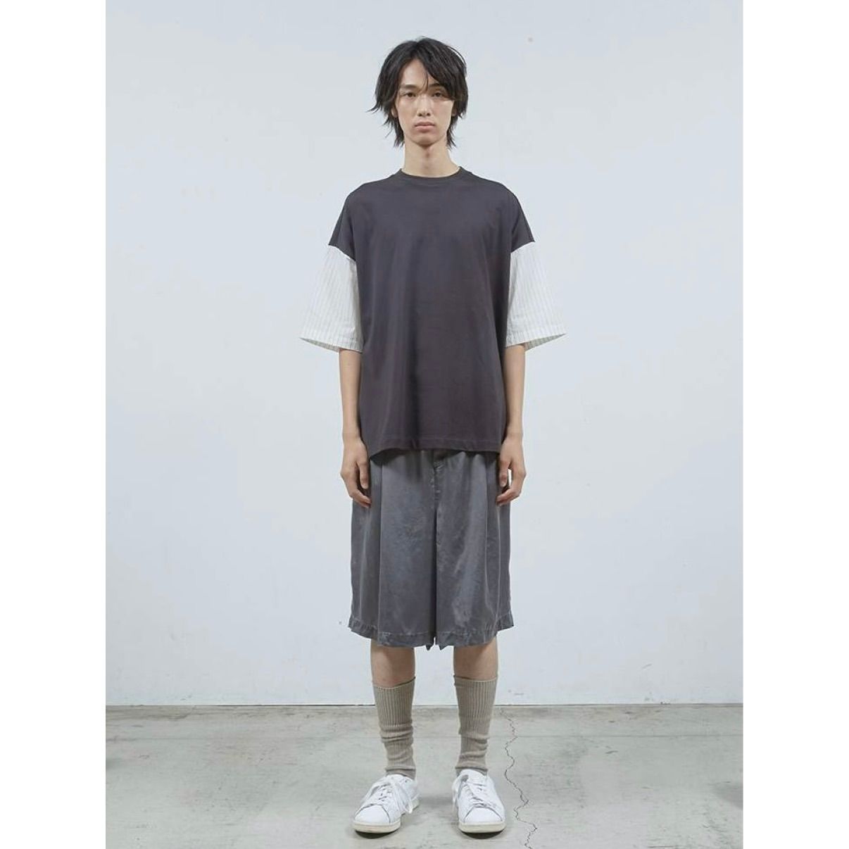 【残り一点】シャツ切替ワイドT