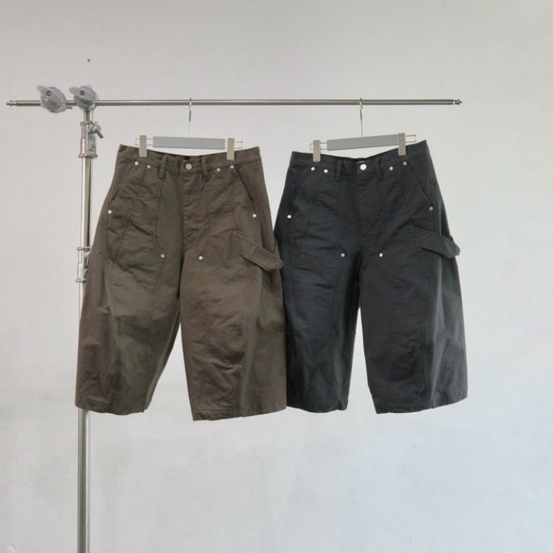 【残り一点】Curved Leg Double Knee Work Short Pants