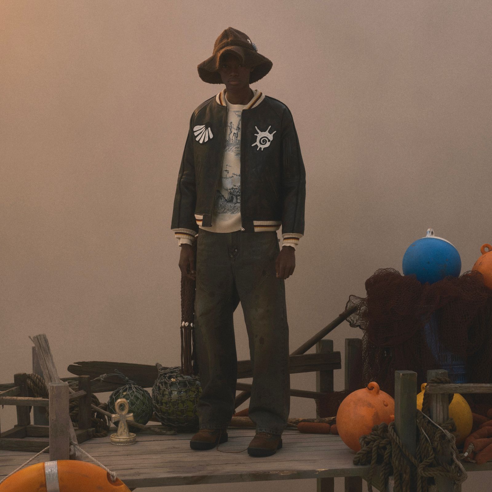 【残り一点】Newcommune Island Jaquard Knit