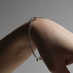 【残り一点】Victorian Shoe Buckle Plate Curb Chain Bracelet(18K POINT)
