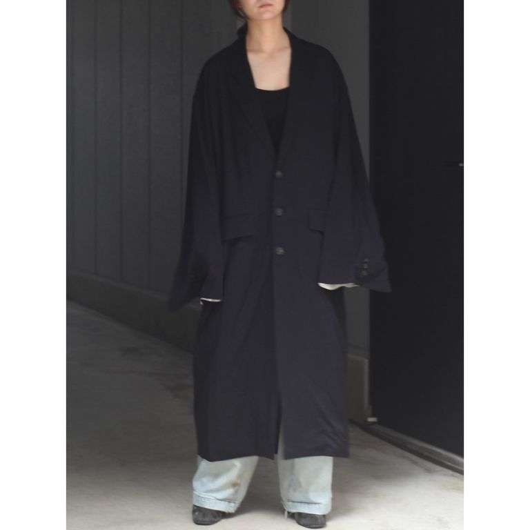 SOSHIOTSUKI - 【残り一点】Kimono Sleeve Chester Coat(COTTON&RAYON 
