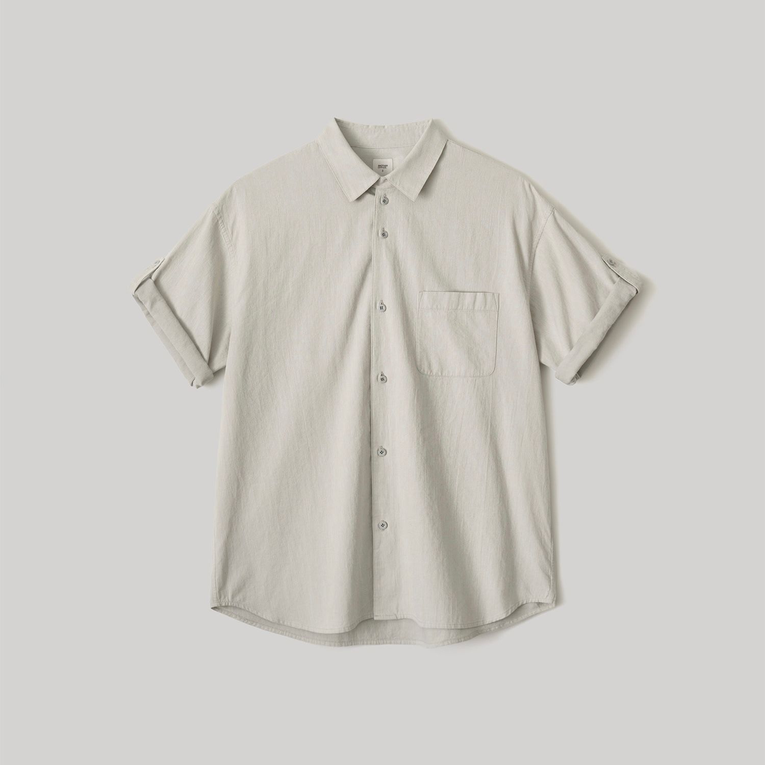 【残り一点】Pique Chambray Roll-Up Shirt
