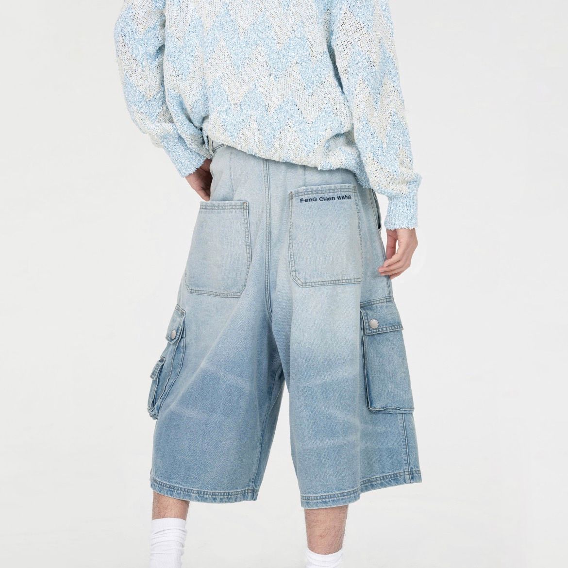 【残り一点】Oversized Mid Length Denim Cargo Trouser