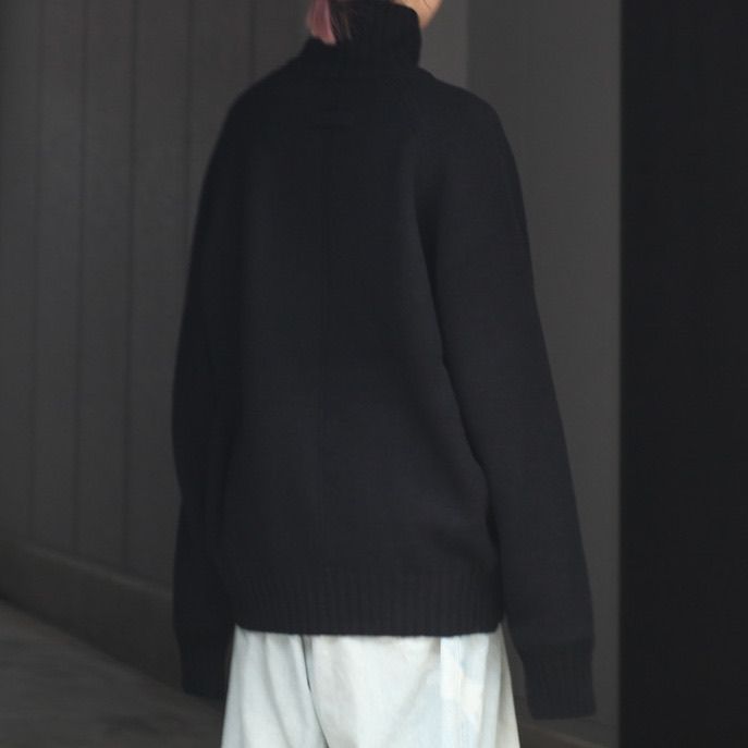 stein - 【残りわずか】EX Fine Lambs Loose High Neck Knit LS