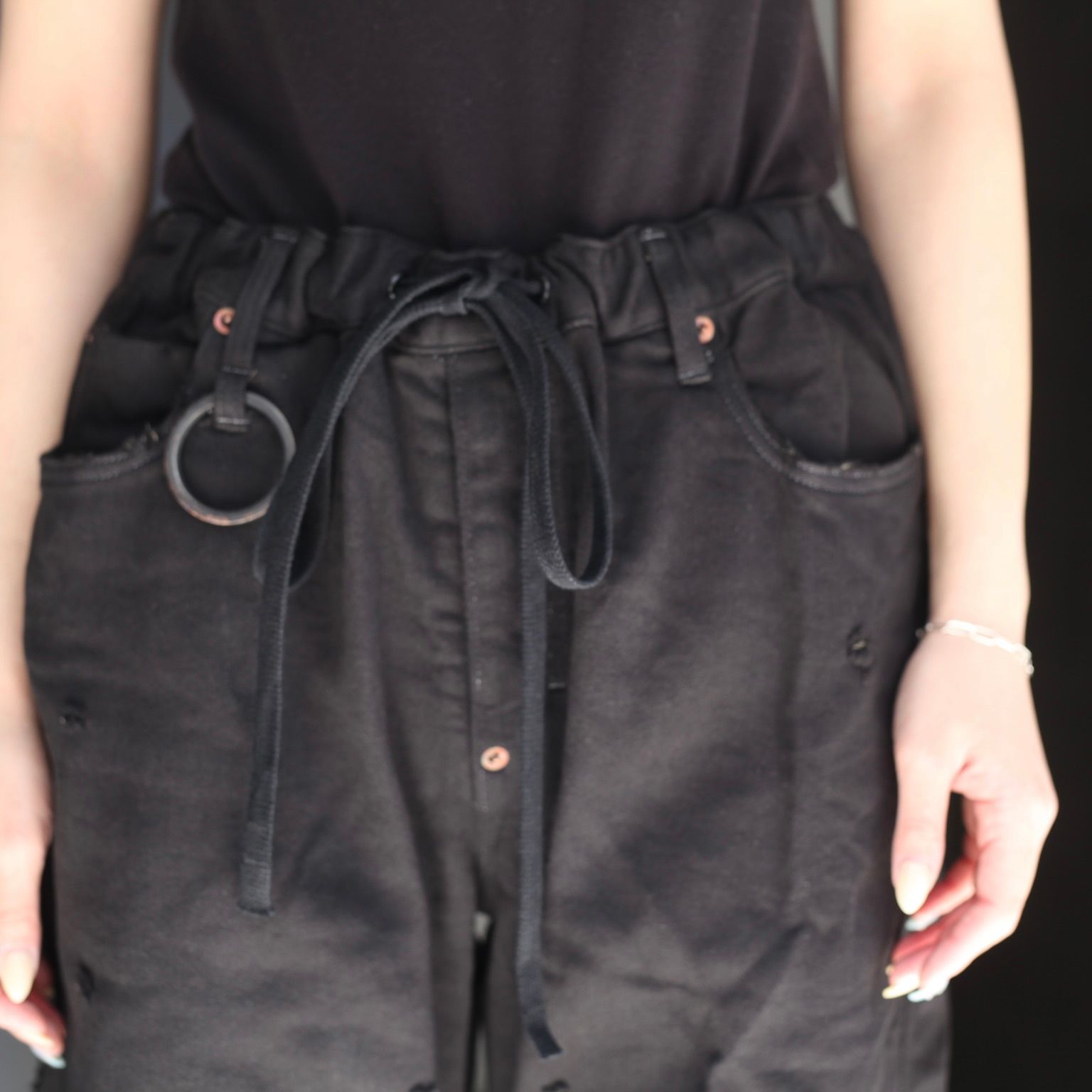 【残りわずか】Home Flare Jeans With Damaged(INLAY DENIM)