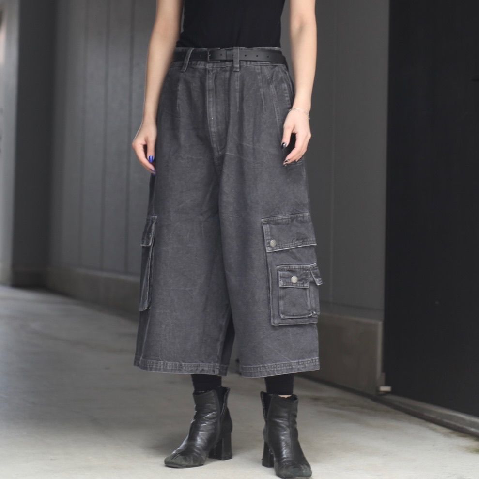 【残り一点】Oversized Mid Length Denim Cargo Trouser