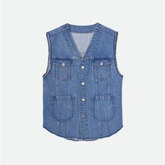 【残り一点】Vintage Like Denim Vest Jacket