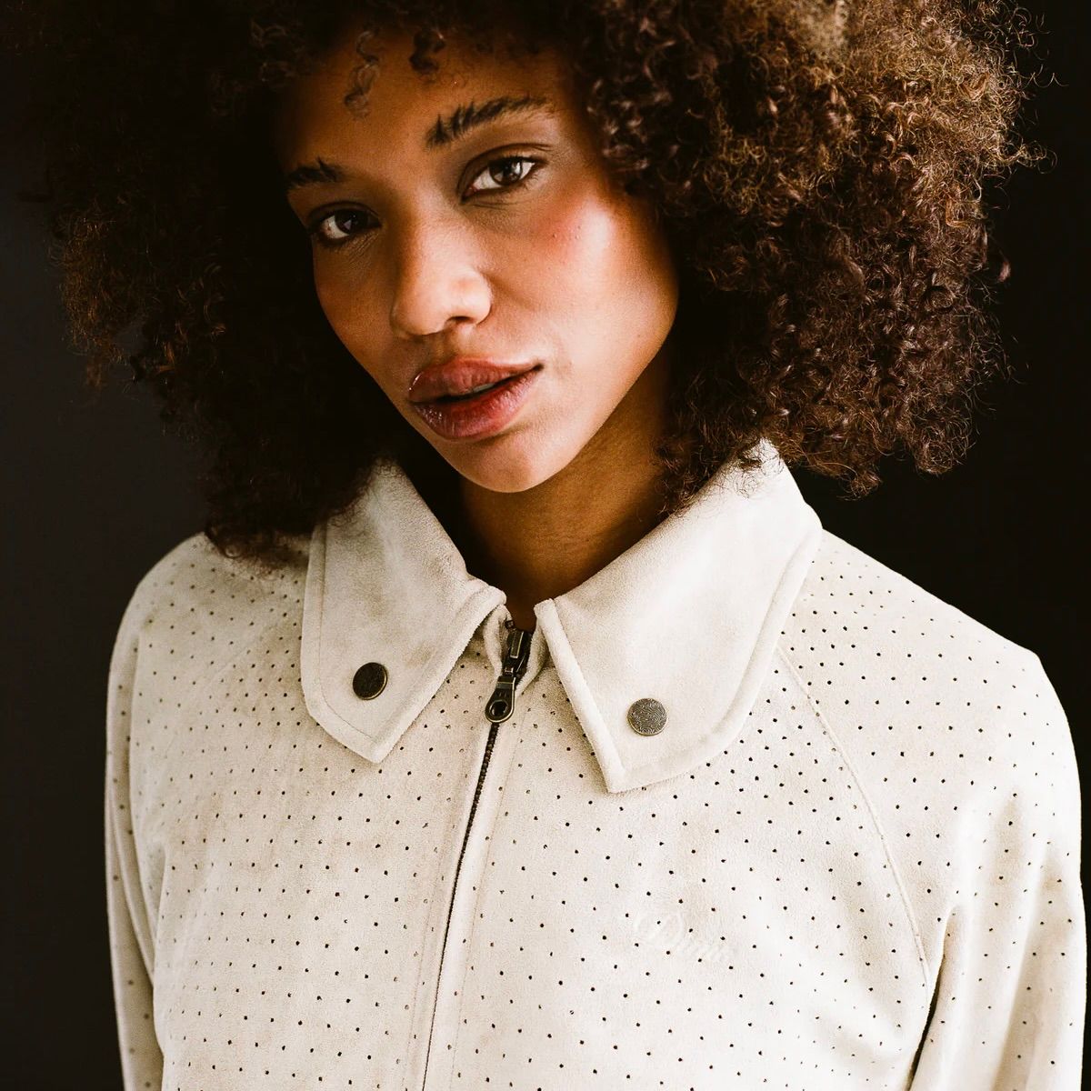 【残り一点】Perforated Faux Suede Jacket