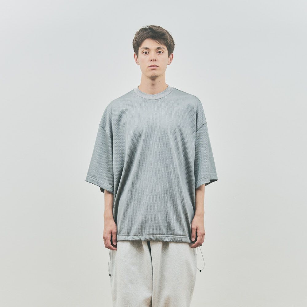 isness スウェット 半袖 イズネス 変型 スリット 短丈