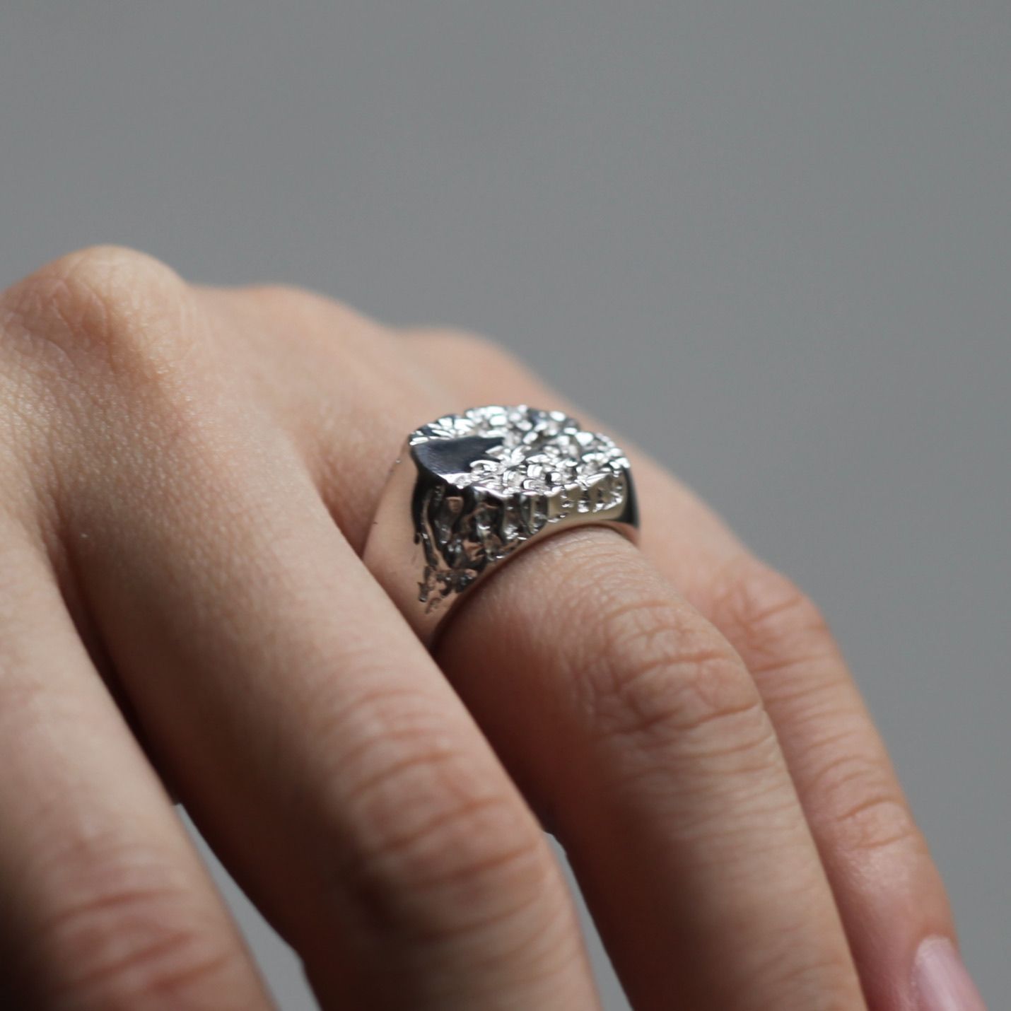 【残り一点】Rock Signet Ring(SILVER)