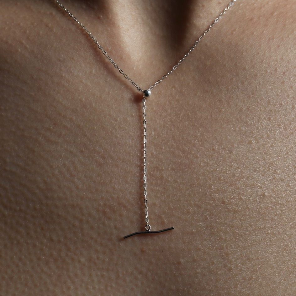 【お取り寄せ注文可能】YU-KIN Silver Chain Lariat Necklace