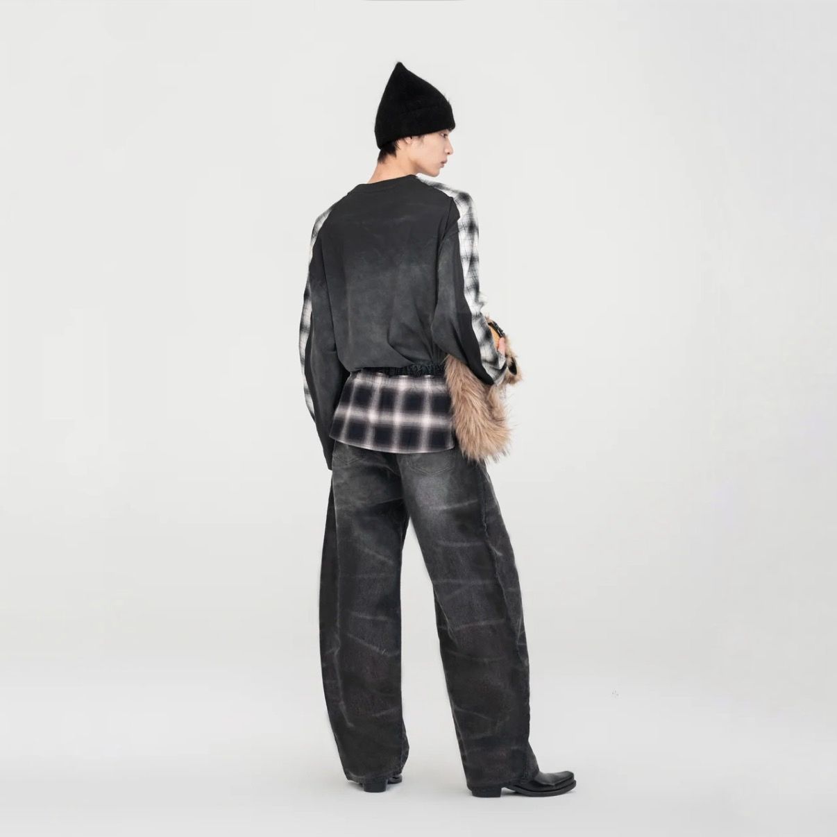 【残り一点】2-IN-1 Washed Denim Pants