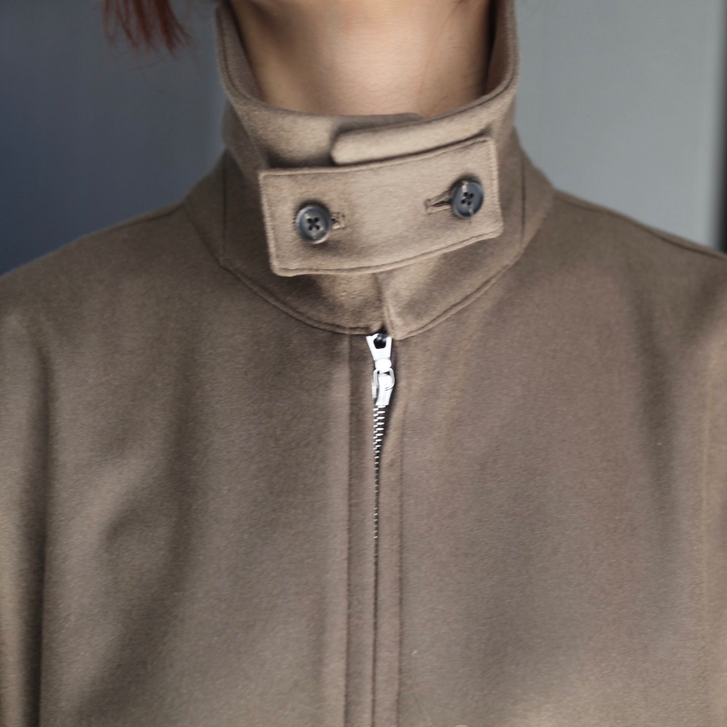 【残りわずか】Melton Oversized Zip Jacket