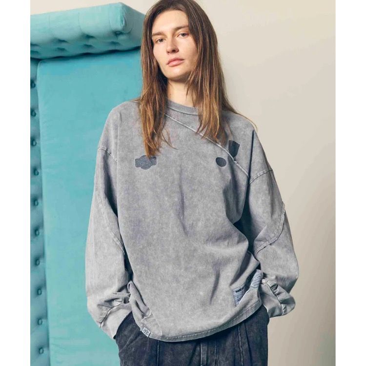 【残り一点】Switching Prime-Over Crew Neck Long Sleeve T-shirt