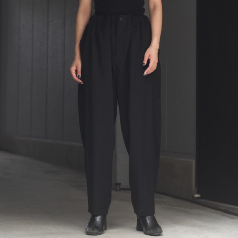 Yohji Yamamoto - 【残り一点】ダブルステッチゴムパンツ(シワギャバ 