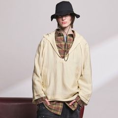 【残り一点】Deep Front Neck Prime-Over Mexican Shirt Hoodie