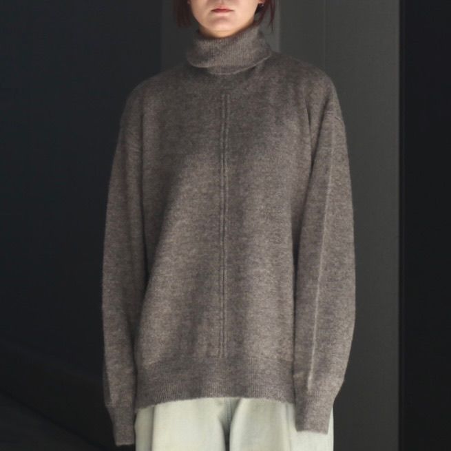 【残りわずか】Wool/Alpaca Knit Loose Turtle Neck PO