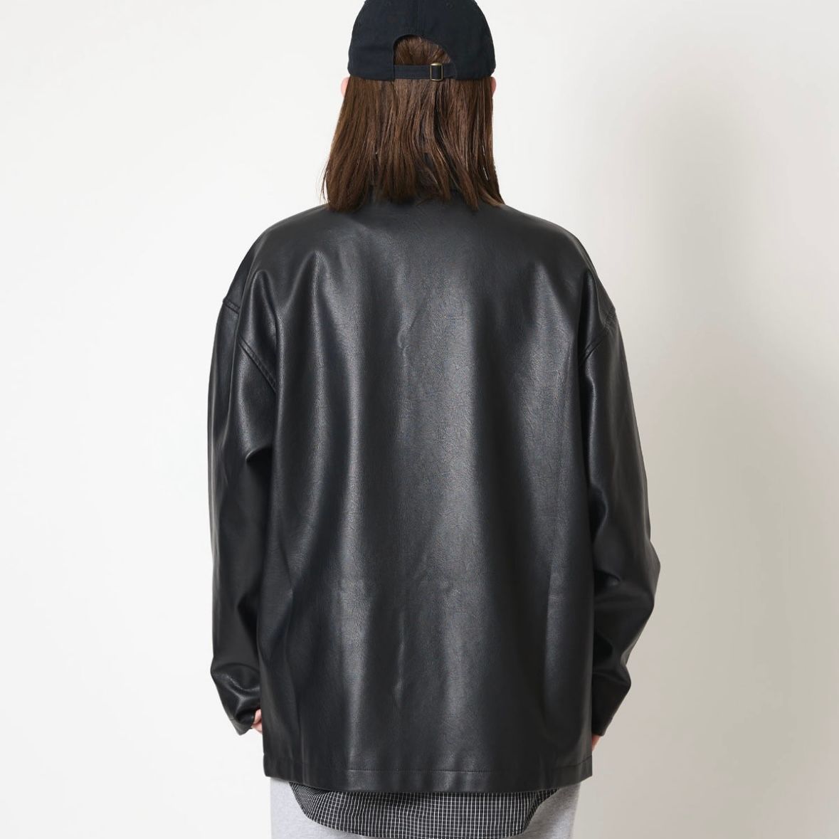 【残り一点】Synthetic Leather Half Coat