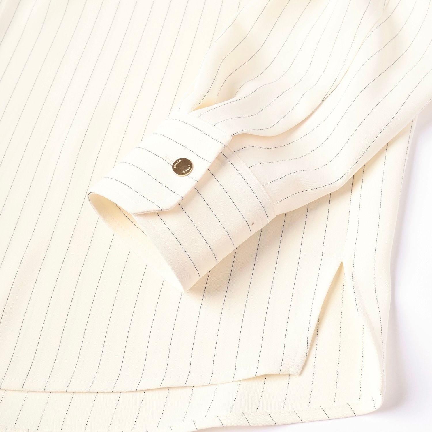 【残り一点】Double Satin Stripe Chin Tab Shirt