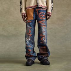 【残り一点】Love Printed Denim Trompe L`oeil Jeans