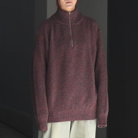 【残り一点】Wool Kanoko Half Zip P/O
