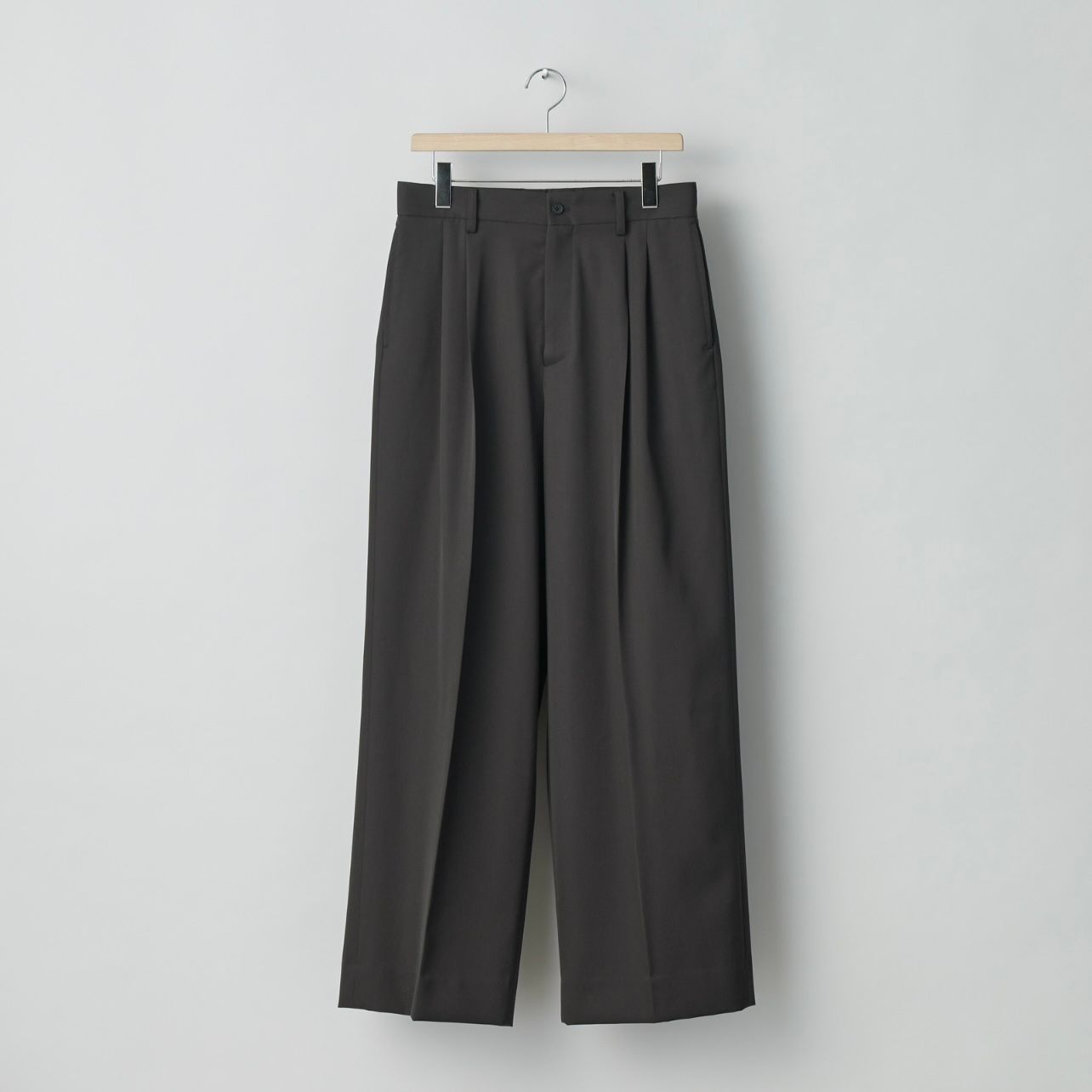 【残りわずか】Long Wide Trousers(2/90 WOOL GABARDINE) - S